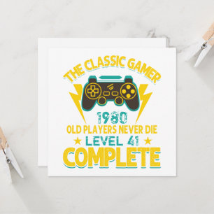 Carte Gamer Anniversaire Cadeau personnalisé Année et âg