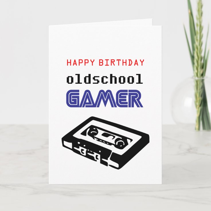 Carte Gamer D Oldschool De Joyeux Anniversaire Zazzle Be