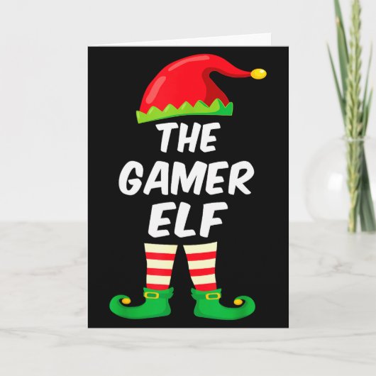 Carte Gamer Elf Family Matching Funny Christmas Costume (Devant)