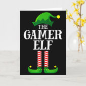 Carte Gamer Elf Matching Family Group Christmas Party Py (Fleur jaune)