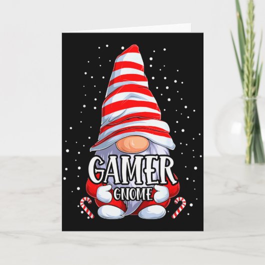 Carte Gamer Gnome Christmas Pajamas Matching Family Grou (Devant)