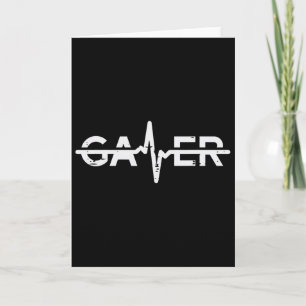 Carte Gamer Heartbeat Funny Video Gaming Hommes Garçons