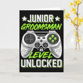 Carte Gamer Junior Groomsman Niveau Déverrouillé Jeux Vi (Fleur jaune)