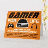 Carte Gamer pour la vie (Fleur jaune)