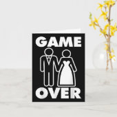 Carte Gamer sur mariée Groom Drôle Mariage (Fleur jaune)