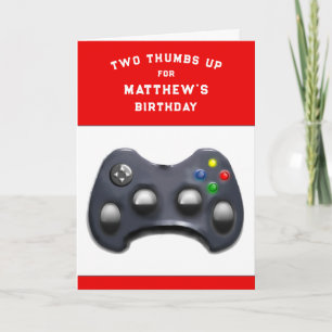 Carte gamer vidéo personnalisé Anniversaire