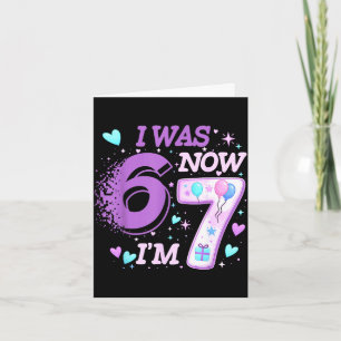 Carte Gamin drôle d'anniversaire 7 ans j'avais 6 ans je