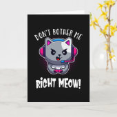 Carte Gaming Cat Cute Video Games Kitten Gamer (Fleur jaune)