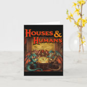 Carte Gaming Houses Humans Funny Rpg Parody Gamer Men Bo (Fleur jaune)