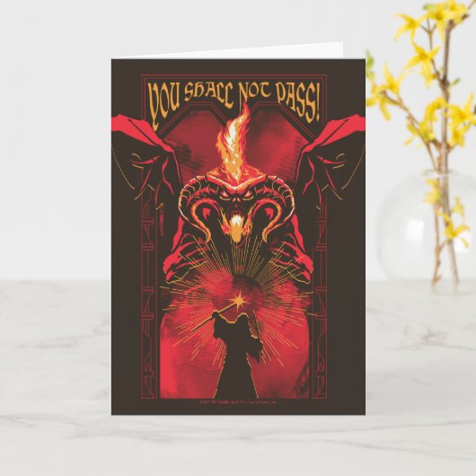Carte GANDALF™ Vs Balrog "Vous ne passerez pas" Graphiqu (Fleur jaune)