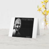 Carte Gandhi Be the Change Wisdom Citation (Fleur jaune)