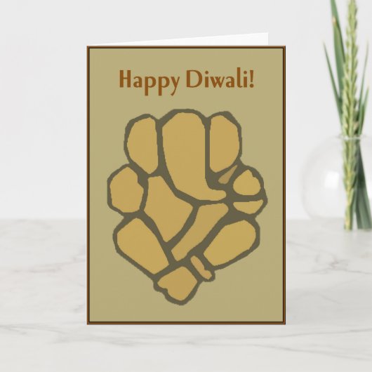 Carte Ganesh Diwali Abstraite (Devant)