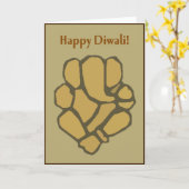 Carte Ganesh Diwali Abstraite (Fleur jaune)