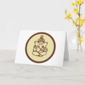 Carte Ganesha Cadeau (Fleur jaune)