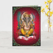 Carte GANESHA - Carte, salutation, note (Fleur jaune)