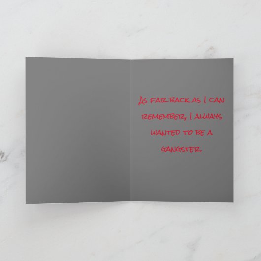 Carte Gangster Bouledogue Français Sale Animal Noël (Intérieur)