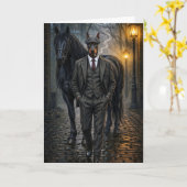 Carte Gangster Doberman Blank (Fleur jaune)