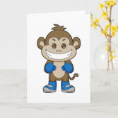 Carte Gant de boxe de boxeur de singe (Fleur jaune)