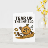 Carte Gant de champ intérieur de baseball de base d'anne (Fleur jaune)