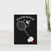Carte Gant de dessin animé de badminton Service (Devant)