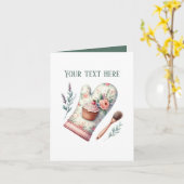 Carte Gant de four personnalisable Cute Bakery (Fleur jaune)