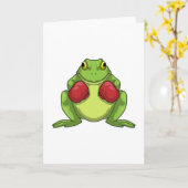 Carte Gants de boxe Boxeur grenouille (Fleur jaune)