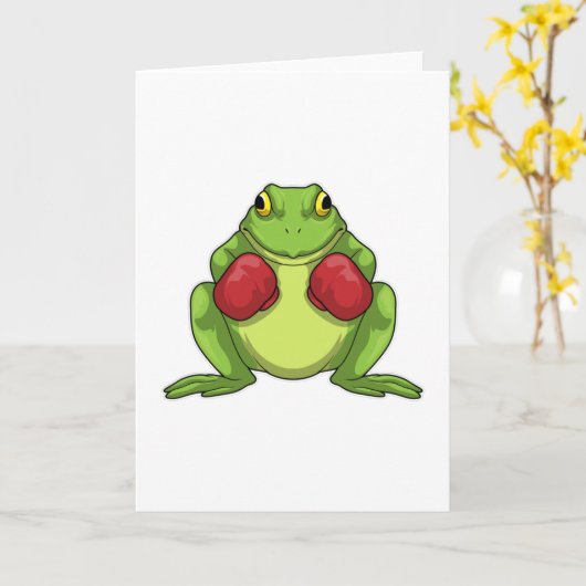 Carte Gants de boxe Boxeur grenouille (Fleur jaune)