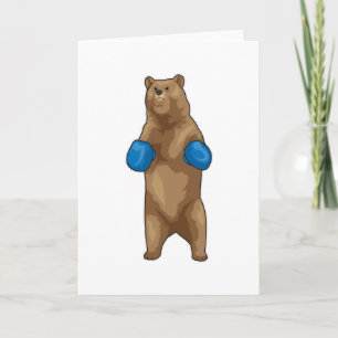 Carte Gants de boxe Boxeur ours