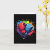 Carte Gants de boxe colorés (Fleur jaune)