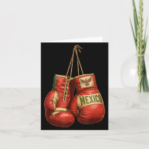 Carte Gants de boxe de style vintage mexicain Aztec Maya