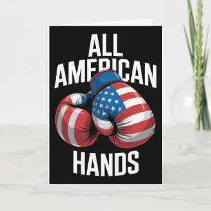 Carte Gants de boxe Drapeau américain patriotique Usa Fl