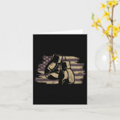 Carte Gants de boxe Drapeau américain Rétro Old School B (Fleur jaune)