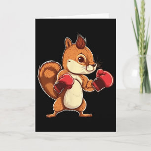 Carte Gants de boxe Écureuil Boxeur Kickboxeur Kickboxin
