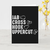 Carte Gants de boxe Jab Cross Hook Uppercut Boxeur  (Fleur jaune)