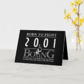 Carte Gants de boxe, Né pour combattre (Fleur jaune)