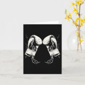 Carte Gants de boxe Silhouette (Fleur jaune)