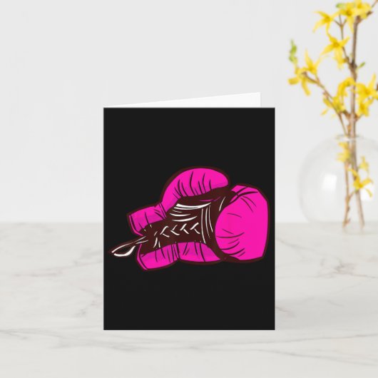 Carte Gants En Boxe Rose I Fille En Boxe (Fleur jaune)