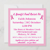 Carte Gants Sur, Jeu Sur Le Cancer Du Sein Collecte De F (Dos)