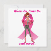 Carte Gants Sur, Jeu Sur Le Cancer Du Sein Collecte De F (Devant)