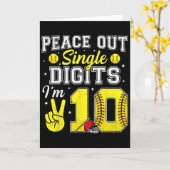 Carte Garçon 10 ans Softll Peace Out Chiffres Simples 1 (Fleur jaune)