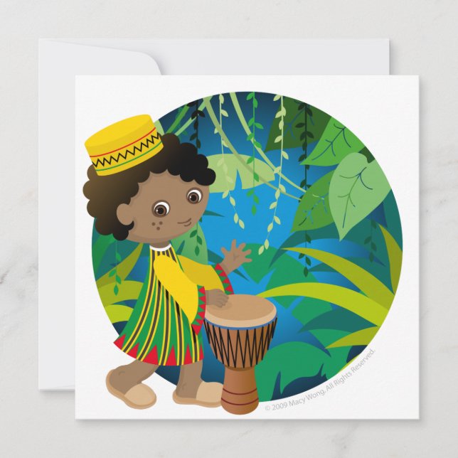 Carte garçon africain (Devant)