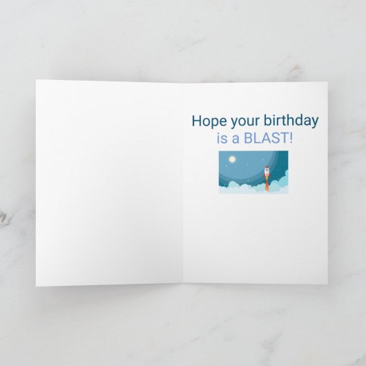 Carte Garçon Anniversaire Mignon Robot Fusée Dessin Anim (Intérieur)