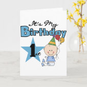 Carte Garçon C'est mes t-shirts et cadeaux d'anniversair (Fleur jaune)