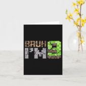 Carte Garçon d'anniversaire 9e Bruh j'ai 9 ans joueur Pi (Fleur jaune)