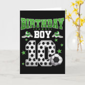 Carte Garçon d'anniversaire de 10 ans Foot 10 ans Sport (Fleur jaune)