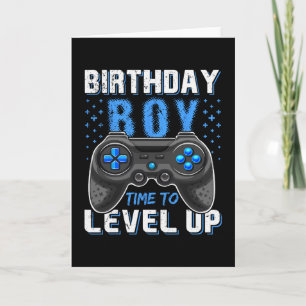 Carte Garçon d'anniversaire de gamer - Clic Fit monte de