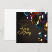 Carte Garçon d'anniversaire ironique (Devant / Derrière)