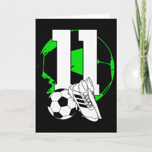 Carte Garçon de 11 ans joueur de football pour son 11e a