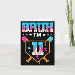 Carte Garçon de 11 ans pour son anniversaire Baseball Cr