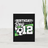 Carte Garçon de 12 ans Football Enfants Anniversaire 12  (Devant)